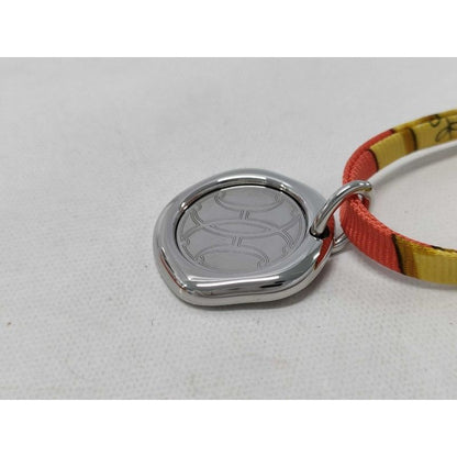 Hermes Necklace Tourbillon Silver Multicolor Metal Silk Cord — view 3