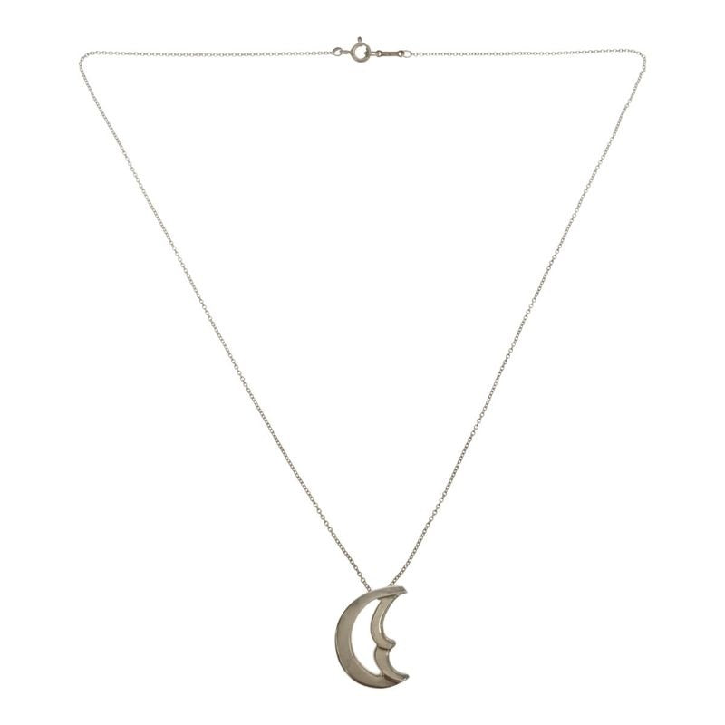Tiffany & Co Cles St Moon Paloma Picasso Necklace Pendant SV 925