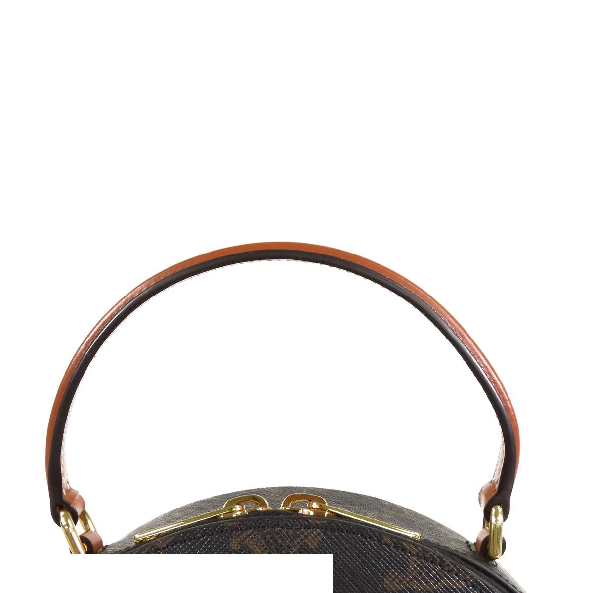 Celine Half Moon Case Tan Calfskin Triomphe Canvas 3way Shoulder Bag — view 4