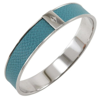 Hermes Kawaii Metal And Vaux Epson Blue Paon Silver 27.3 g Bangle