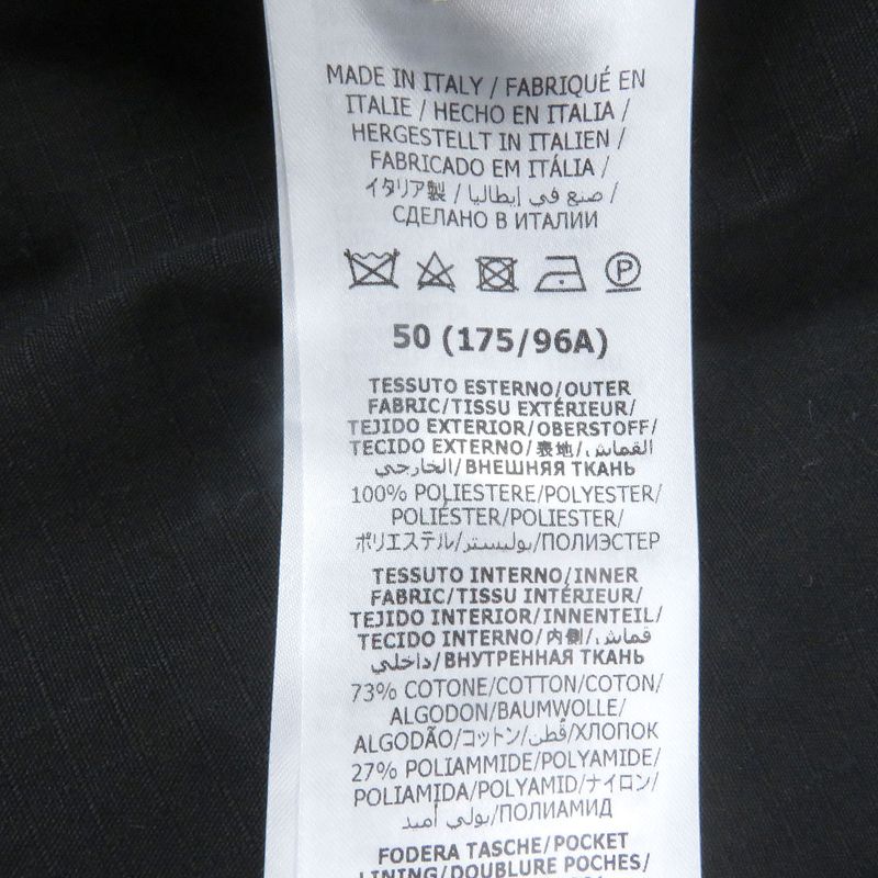 Gucci 770276 GG Ripstop Nylon Reversible Blouson Jacket Black 50 Made In Italy