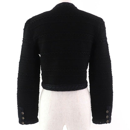 CHANEL 21P P70500 100% Cotton Coco Mark Button Coco Button Cropped Knit