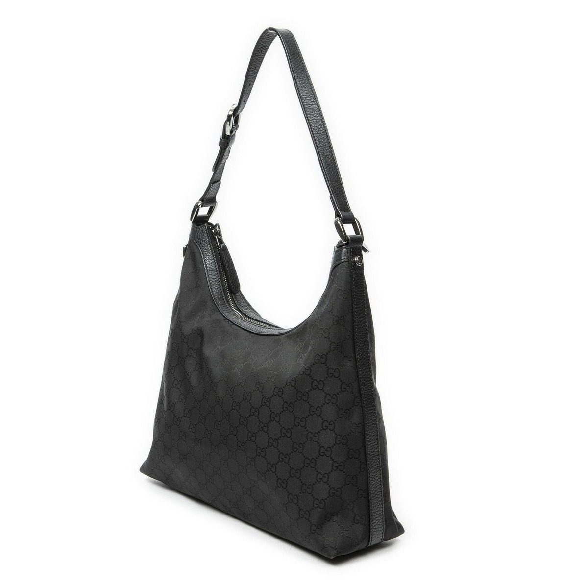 Gucci Charm Hobo Black GG Nylon Canvas — view 2