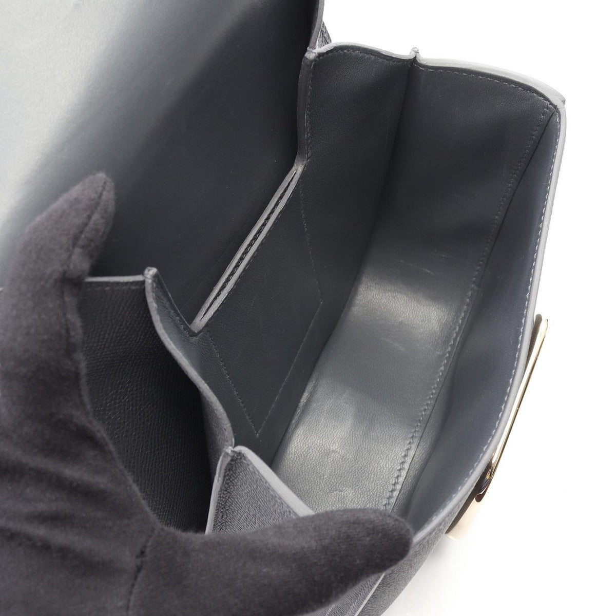 Hermes Shoulder Bag Della Cavalleria Mini Ardoise Leather — view 3