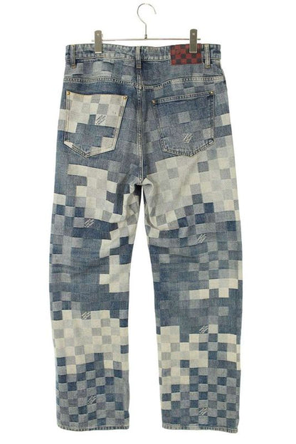 Louis Vuitton 24SS Rm241 GCO Hqd87w Damier Denim Skate Denim Pants Men 30