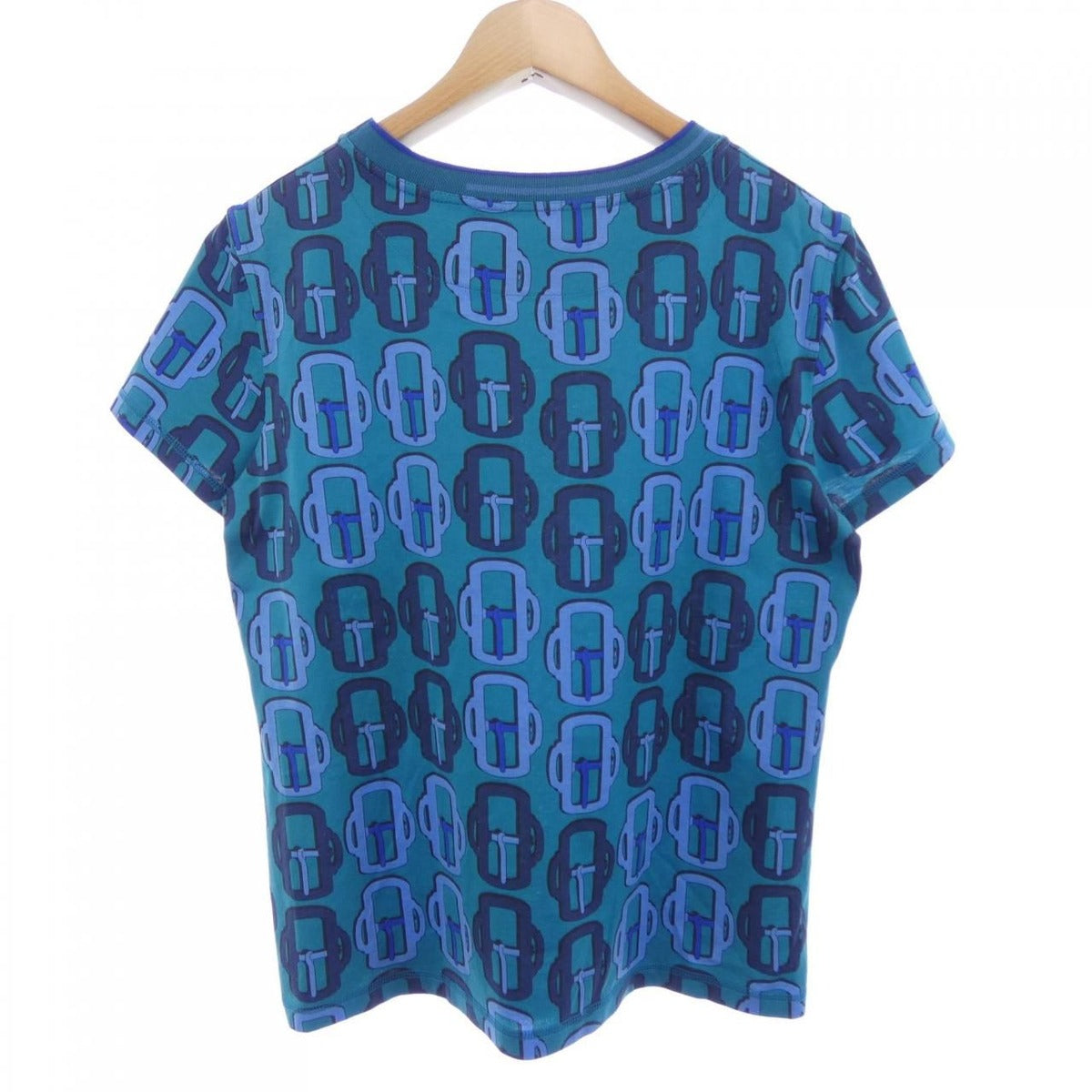 Hermes T-Shirt Blue 40 Green Navy — view 2