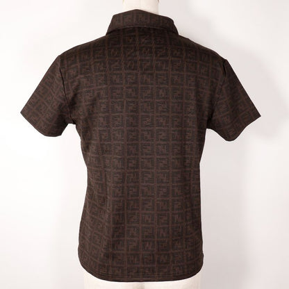 Fendi Zucca Rayon Brown Women's Polo Shirt
