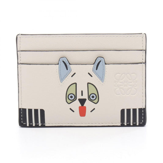 Loewe Card Case Futurist Cat White Leather