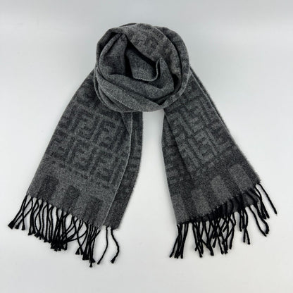 Fendi Scarf Gray Wool Vintage