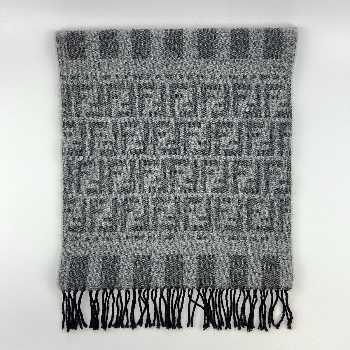 Fendi Scarf Gray Wool Vintage — view 2