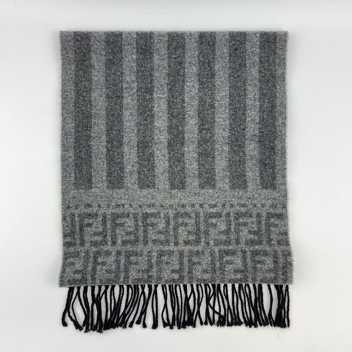 Fendi Scarf Gray Wool Vintage — view 3