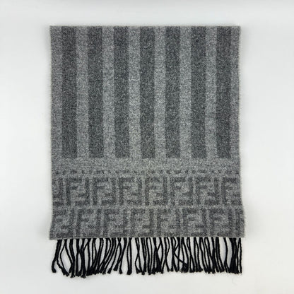 Fendi Scarf Gray Wool Vintage — view 3
