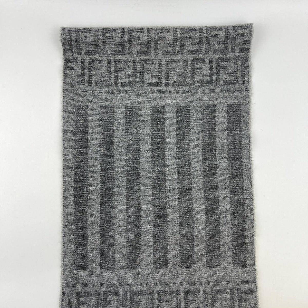 Fendi Scarf Gray Wool Vintage — view 4