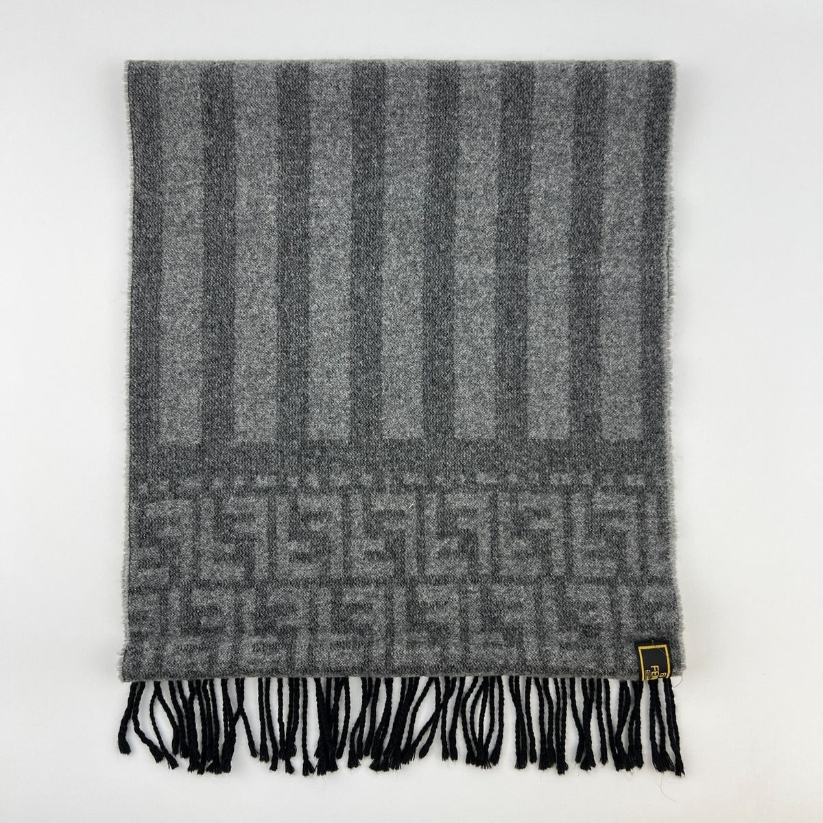 Fendi Scarf Gray Wool Vintage — view 7