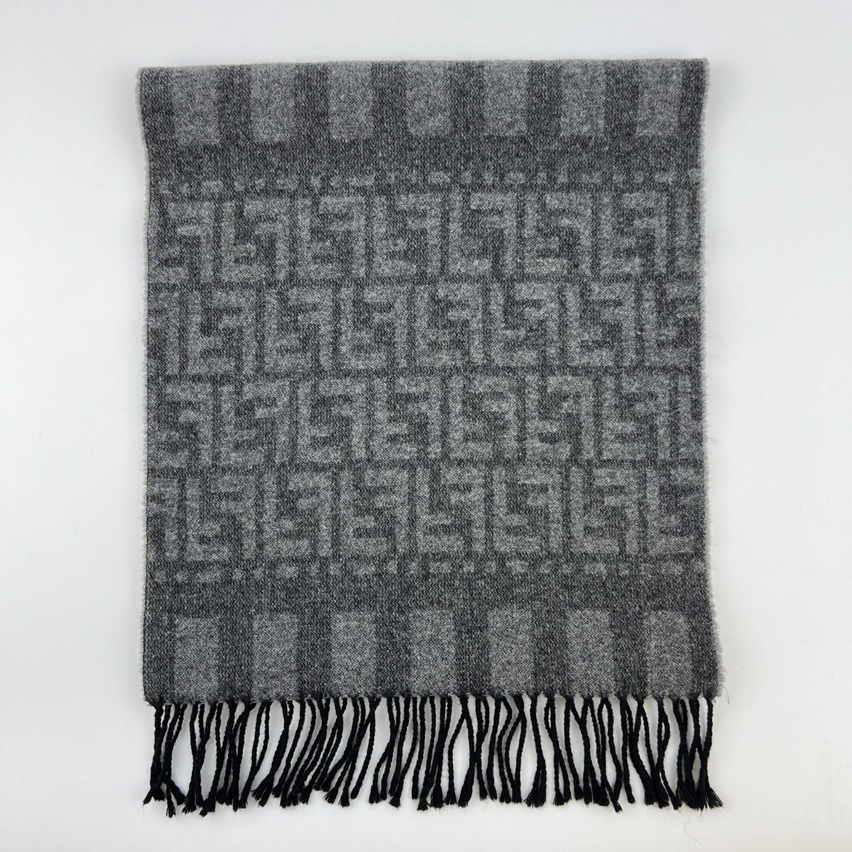 Fendi Scarf Gray Wool Vintage — view 9