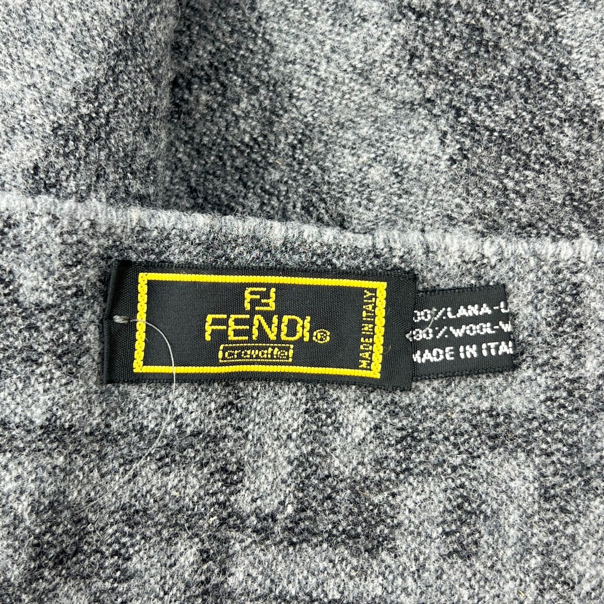 Fendi Scarf Gray Wool Vintage — view 10