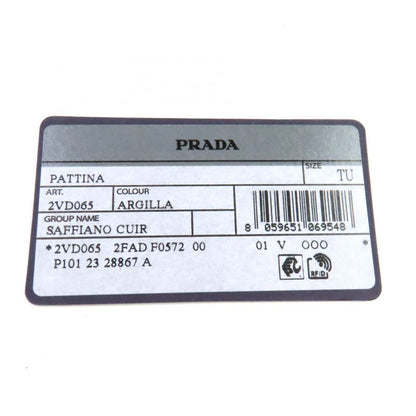 Prada 2vd065 Saffiano Leather Argilla Shoulder Bag With Triangle Logo Plate