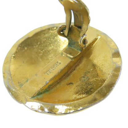 Chanel Matelasse Coco Mark Button Earrings Metal Ladies