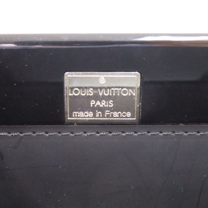 Louis Vuitton Plastic Leather Black Silver Hardware LV Black Handbag 0745 Louis