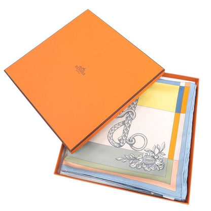 Hermes Carre 90 Double Face Della Cavalleria Silk Multicolor Scarf 0993 Hermes