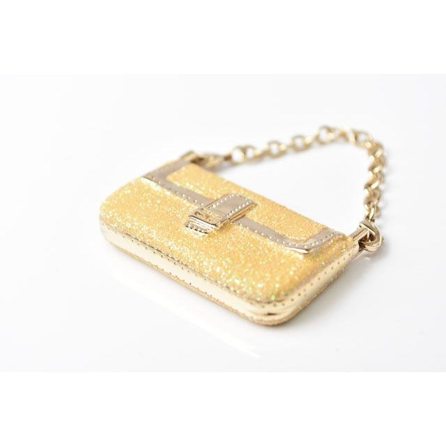 Fendi Key Holder Bag Charm Mamma Bucket Motif Yellow — view 5