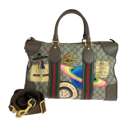 Gucci Sherry Line Courier Beige Brown Multicolor 459311 Shoulder Bag Handbag
