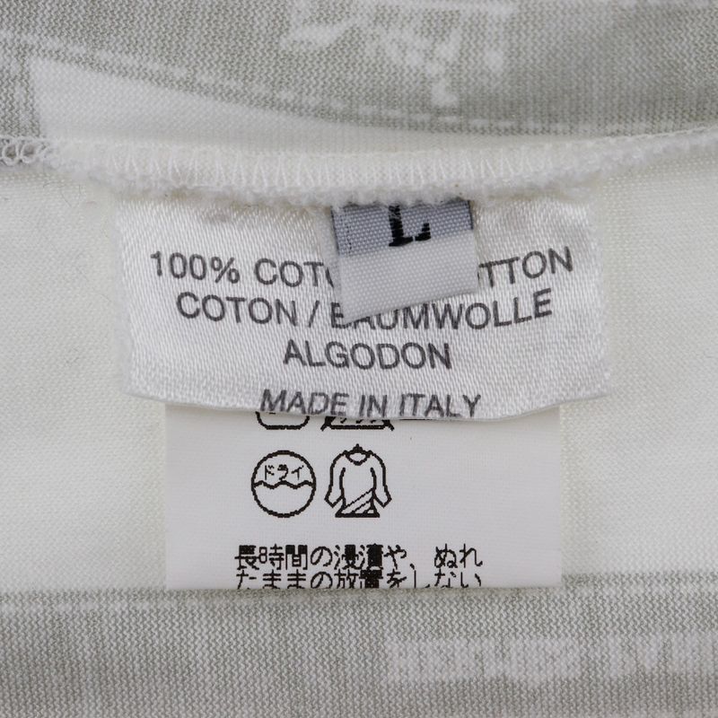 Hermes Bolduc Ribbon Cotton White/beige Women's Short Sleeve T-shirt