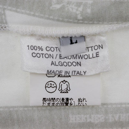 Hermes Bolduc Ribbon Cotton White/beige Women's Short Sleeve T-shirt