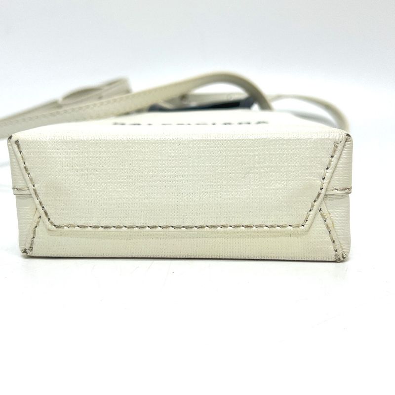 Balenciaga Tote Bag Everyday Shopping Phone Shoulder 593826 Leather White