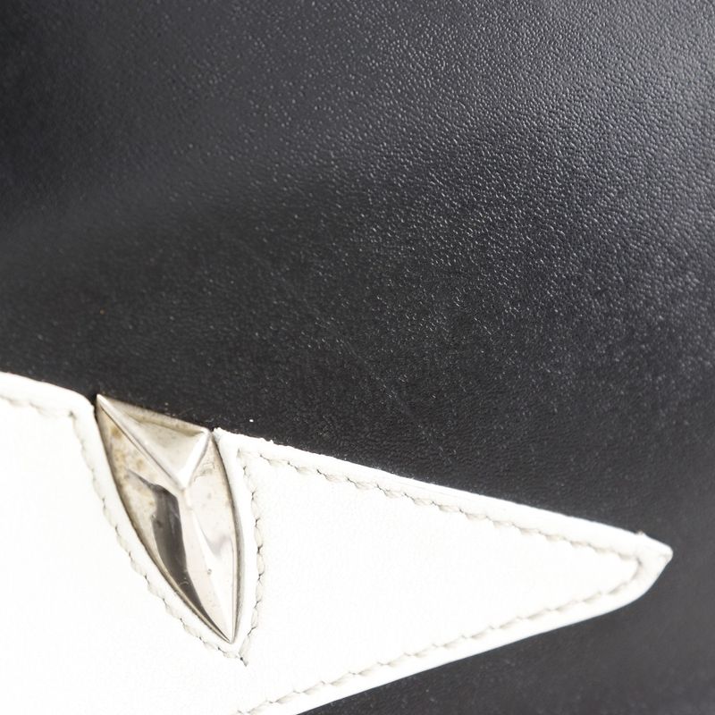 Fendi Bugs Monster 7va433 Calf Black Unisex Clutch Bag