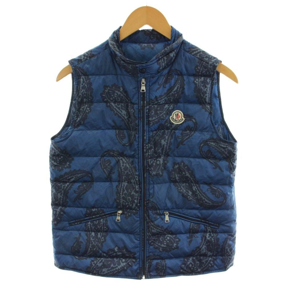 Moncler Gui Imprime Gilet Down Vest Paisley Pattern Nylon 14