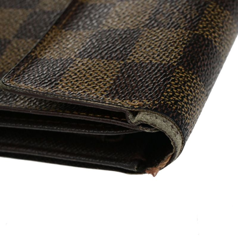 Louis Vuitton 3-set Trifold Wallet Monogram Damier Ebène Leather 04ec192