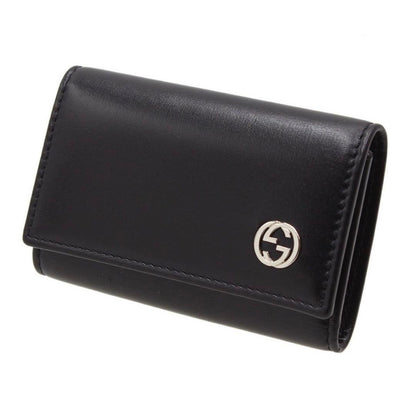 Gucci Interlocking Leather 6 Row Key Case Holder : Black — view 3
