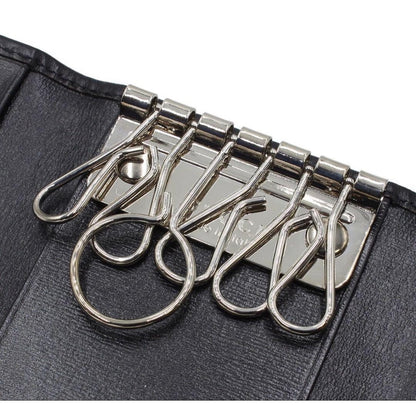 Gucci Interlocking Leather 6 Row Key Case Holder : Black — view 7