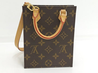 Louis Vuitton Petite Sac Plat Monogram Shoulder Bag Handbag M81295