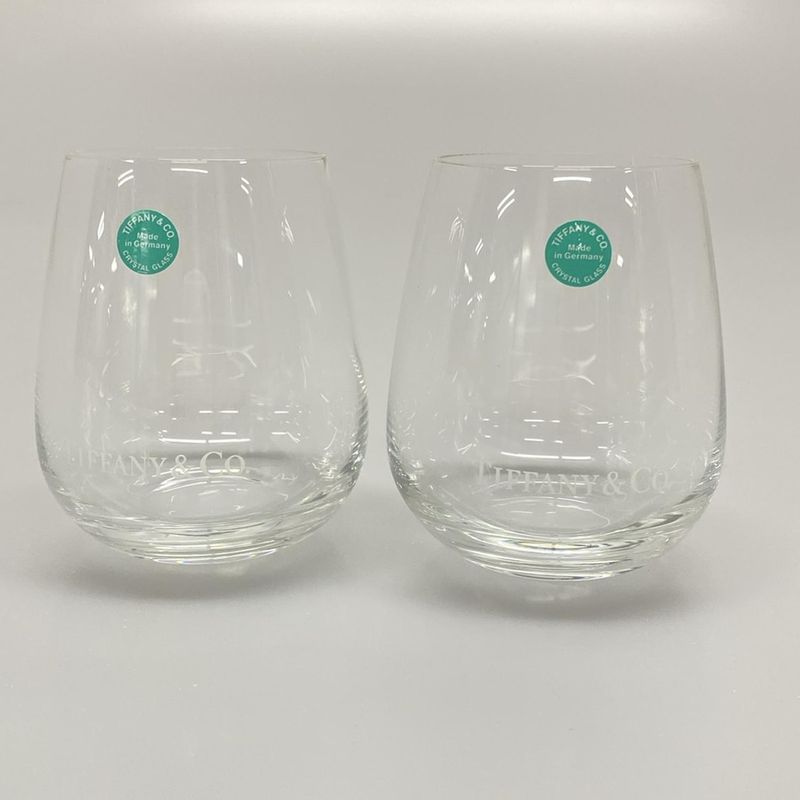 Tiffany & Co Tumbler Clear As Well As A Pair Of Glasses