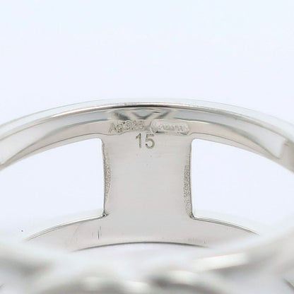 Gucci Interlocking G Open Silver 925 Size 14 Ladies 5.2g Ring
