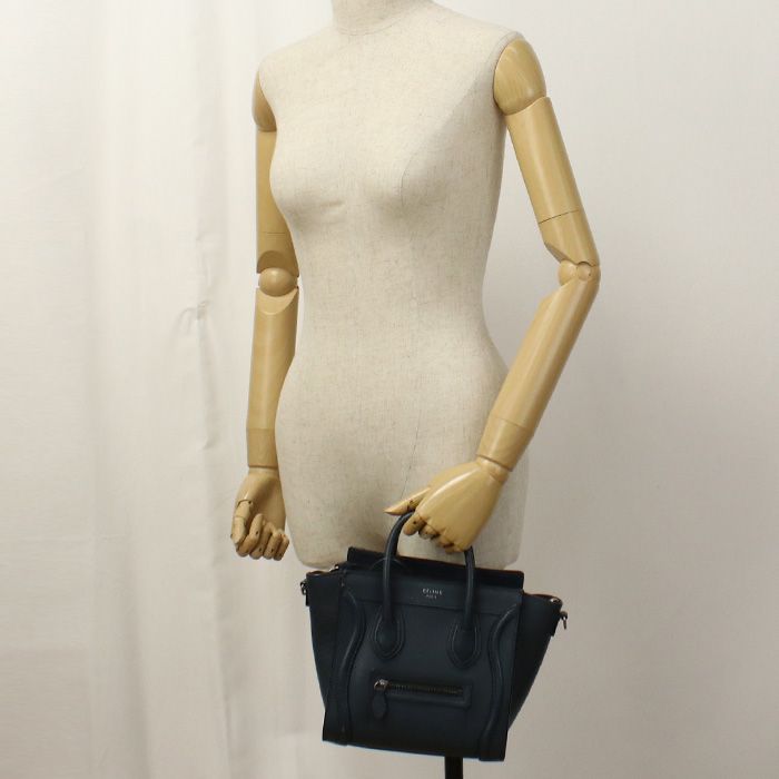 Celine Luggage Nano Handbag Leather Women