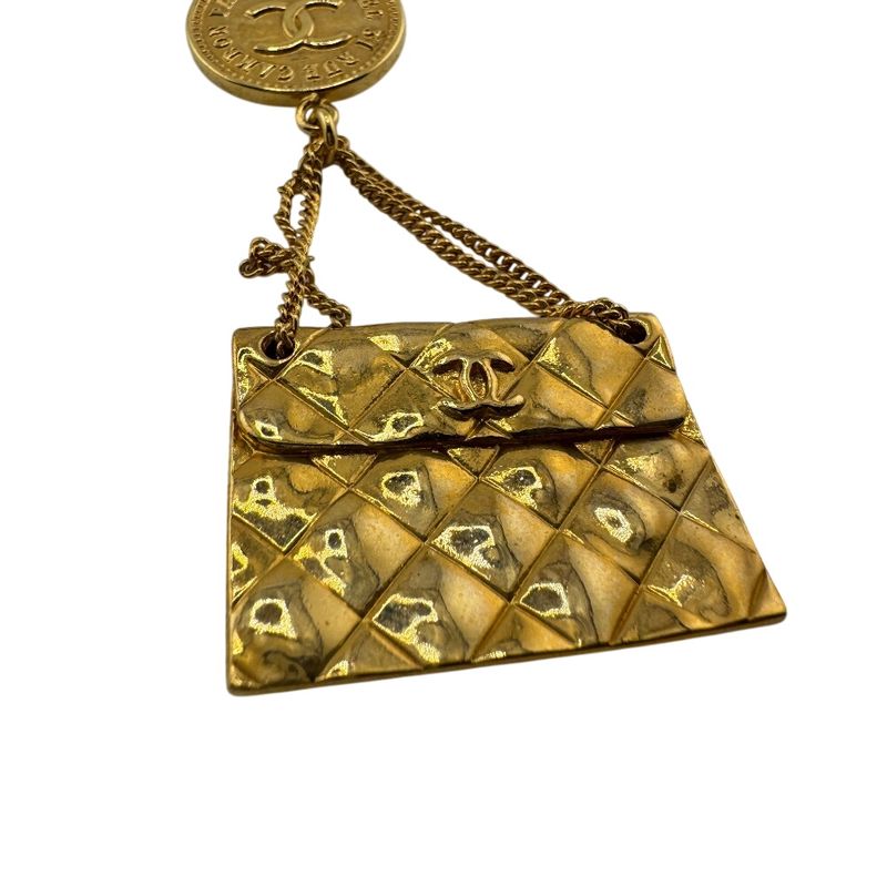 Chanel Matelasse 94P Coco Brooch Gold Ladies