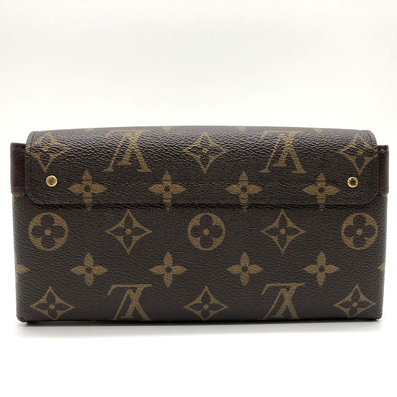 Louis Vuitton M60362 Portefeuille Elysee Long Wallet Brown Monogram Canvas/leath