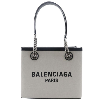 Balenciaga Small Tote Logo 7599412aaok9260 Nylon Canvas Light Gray Women Tote