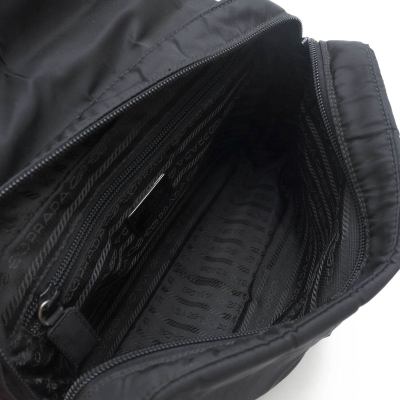 Prada Bags Handbags Bags Tote Women Women's Nylon Leather Genuine Black B7496