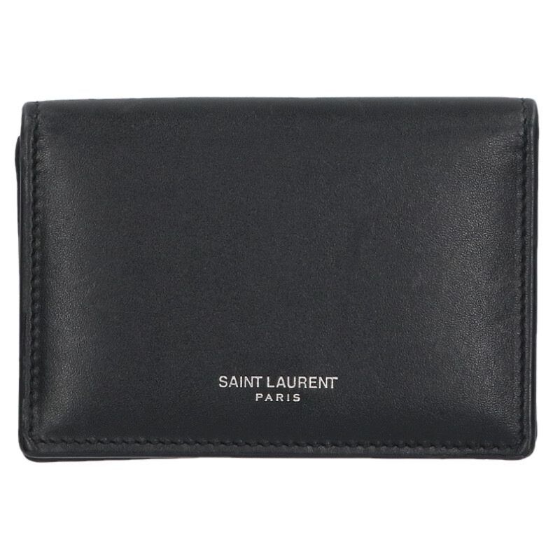 Saint Laurent Paris 469338 Fold Leather Coin Case Men's