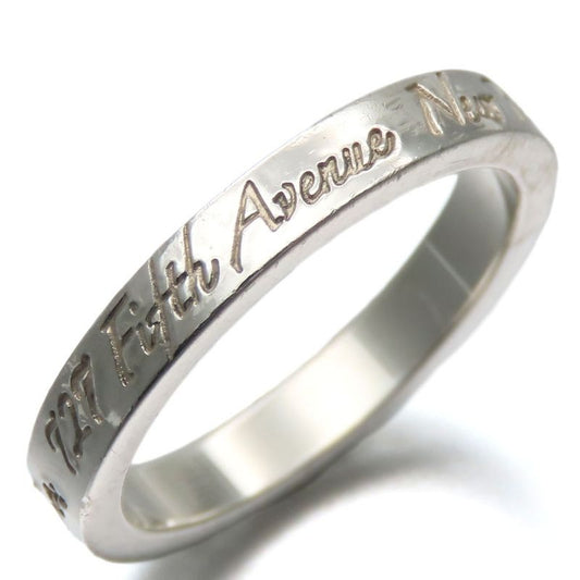 Tiffany & Co Ring Notes Narrow New York 925 Silver 2.4 g