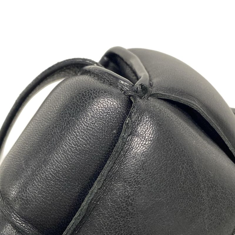 Bottega Veneta Shoulder Bag Padded Cassette Black Lambskin