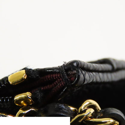 Chanel Chain Wallet Black Gold Caviar Leather Shoulder Bag — view 7
