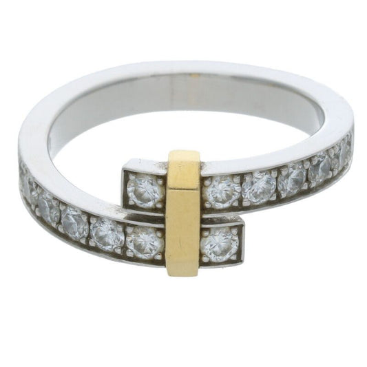 Tiffany & Co Tiffany & Co Edge Bypass Ygplatinum Combination Diamond Ring Men's