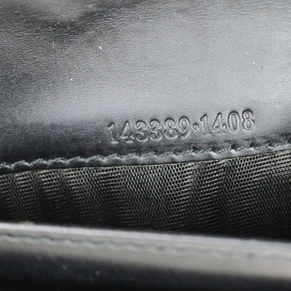 Gucci Long Wallet Logo Black Leather 08bs166