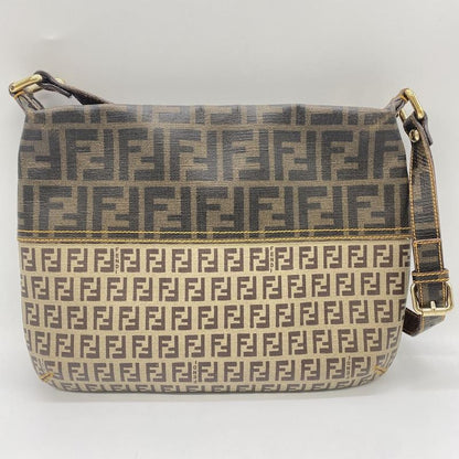 Fendi 2241-8bt118 Shoulder Bag Zucca Zucchino PVC Beige Brown Ladies Men