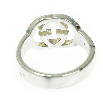 Gucci Silver Interlocking G Ring 6.1g 925 Engraved 376335 Ring